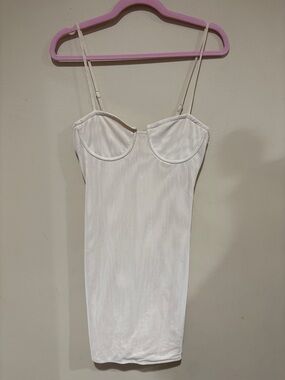 Missguided White Mini Dress with Spaghetti Straps